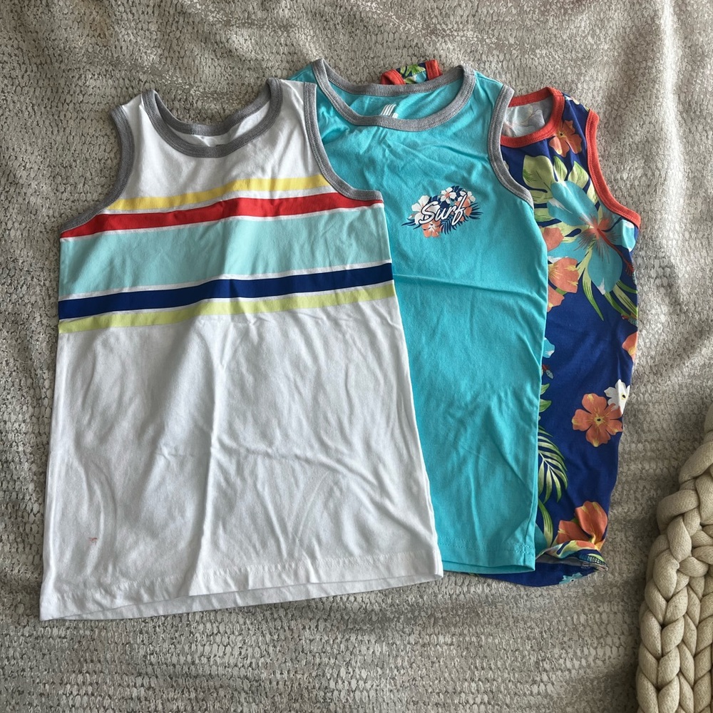 Three Boys Youth Size Medium Tank tops